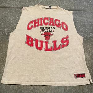 Vinage Chicago Bulls Pro Edge 1996 Tank Top Shirt Mens XL Gray Muscle Tee Shirt